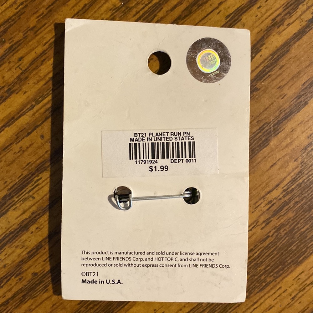 BT21 Line Friends Pins - Picture 3 of 6